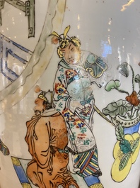 A Chinese qianjiang cai vase, signed Yu Xunmei 余恂美 and dated 1911, Tongzhi mark