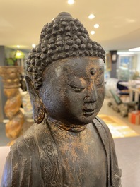 Grand Bouddha en bronze dor&eacute;, Sino-Tibet, Ming