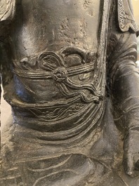 Grand Bouddha en bronze dor&eacute;, Sino-Tibet, Ming