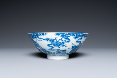 Bol en porcelaine de Chine 'Bleu de Hue' pour le Vietnam, r&egrave;gne de Tự Đức, fin du 19&egrave;me