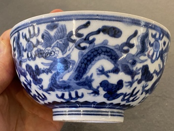 Een Chinese blauw-witte 'Bleu de Hue' kom voor de Vietnamese markt, Gi&aacute;p T&iacute; merk, ca. 1804