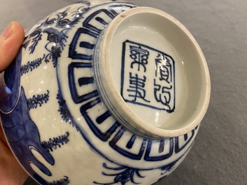 Bol en porcelaine de Chine 'Bleu de Hue' pour le Vietnam, marque de Thường t&acirc;m lạc sự  賞心樂事, ca. 1830