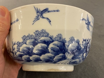 A Chinese blue and white 'Bleu de Hue' bowl for the Vietnamese market, Nhược th&acirc;m tr&acirc;n t&agrave;ng 若深珍藏 mark, 19th C.