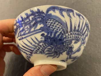 Rare petit bol en porcelaine de Chine 'Bleu de Hue' pour le Vietnam, marque Nhất, Thiệu Trị