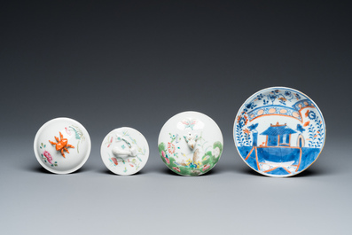 A varied collection of Chinese famille rose and monochrome wares, 18/20th C.