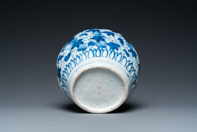 A Chinese blue and white 'squirrels and grapevines' jar, Jiajing/Wanli