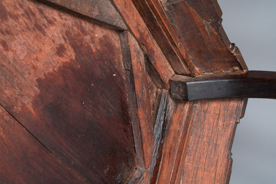 A Chinese hexagonal wooden table, Qing