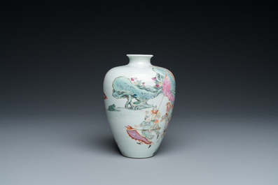 A Chinese famille rose 'meiping' vase, Republic