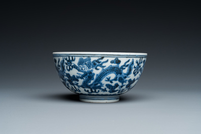 A Chinese blue and white 'Bleu de Hue' bowl for the Vietnamese market, Gi&aacute;p T&iacute;  甲子 mark, ca. 1804