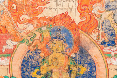 A thangka depicting Mahakala, Tibet, 19th C.