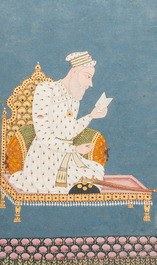 Ecole indienne, deux miniatures: 'Portrait du Shah Jahan II' et 'Portrait du prince Murad Bakhsh', 18/19&egrave;me