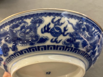 A Chinese blue and white 'Bleu de Hue' dish for the Vietnamese market, Nhất mark, Minh Mạng, ca. 1820-40