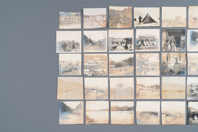 40 square photos made during the first Belgian expedition in Tibet, ca. 1908