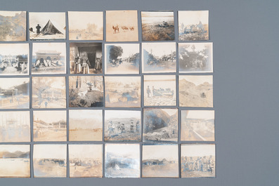 40 square photos made during the first Belgian expedition in Tibet, ca. 1908