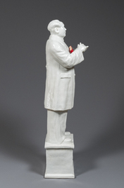 An exceptionally large Chinese white-glazed Mao Zedong sculpture, Cultural Revolution, dated 1967