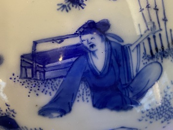 Een Chinese blauw-witte dekseldoos met een fenghuang, Transitie periode
