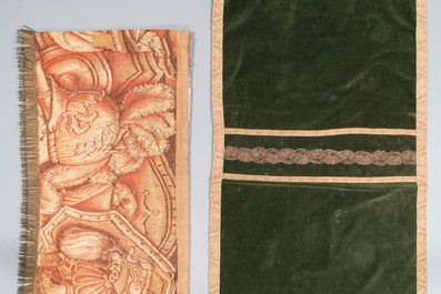 A collection of partly gold- and silver-thread embroidered textiles, Western Europe, 17th C. and later