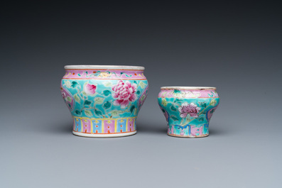 Two Chinese famille rose bowls for the Straits or Peranakan market, 19th C.