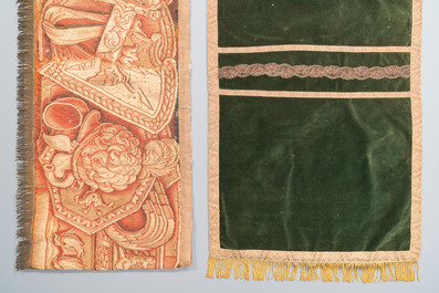 A collection of partly gold- and silver-thread embroidered textiles, Western Europe, 17th C. and later