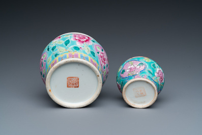 Deux bols en porcelaine de Chine famille rose pour le march&eacute; Straits ou Peranakan, 19&egrave;me