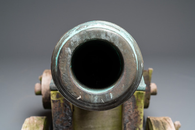 A pair of Italian bronze cannons, Venice, 17/18th C.