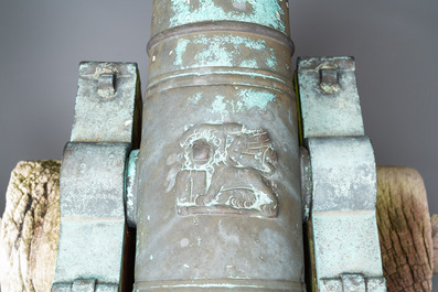 Een paar Italiaanse bronzen kanonnen, Veneti&euml;, 17/18e eeuw