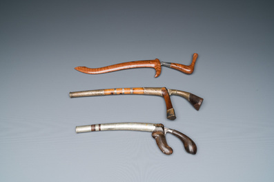 Three Indonesian 'kris' or 'keris' daggers, 19th C.