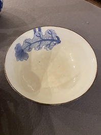 A Chinese blue and white 'Bleu de Hue' bowl for the Vietnamese market, Nh&atilde; Ngọc 雅玉 mark, 19th C.