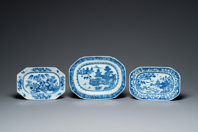 16 Chinese blue and white wares, Kangxi/Qianlong