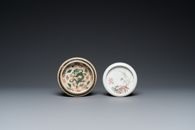 Six Chinese porcelain brush washers, 19/20th C.