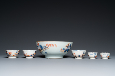 Belle collection de porcelaines de Chine, la majorit&eacute; en bleu et blanc, Kangxi et post&eacute;rieur