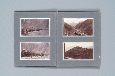 A rare photo album on the 13th Dalai Lama's return from exile from India, ca. 1912/1913