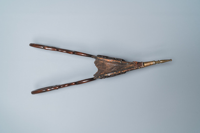 A Vietnamese wooden bellows, 19th C.