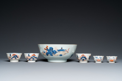 An extensive collection of mostly blue and white Chinese porcelain, Kangxi and later