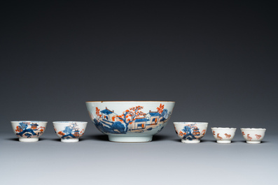 Belle collection de porcelaines de Chine, la majorit&eacute; en bleu et blanc, Kangxi et post&eacute;rieur