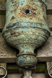 An English bronze 80 mm cannon monogrammed CR for Charles II of England (1630-1685), dated 1665