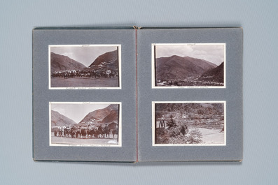 A rare photo album on the 13th Dalai Lama's return from exile from India, ca. 1912/1913