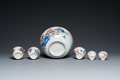 Belle collection de porcelaines de Chine, la majorit&eacute; en bleu et blanc, Kangxi et post&eacute;rieur