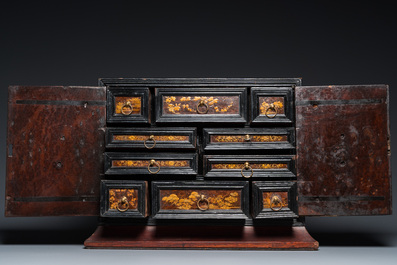 A small Japanese lacquered wood cabinet for the European market, Edo, 18th C.