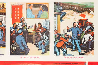 Neuf affiches de propagande de la R&eacute;volution Culturelle, Chine