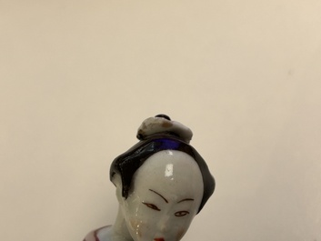 Four Japanese Imari sculptures of an actor, Edo, 1st half 18th C.