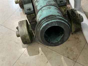 A pair of Italian bronze cannons, Venice, 17/18th C.