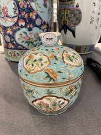 Bol couvert de type 'chupu' en porcelaine de Chine famille rose pour le march&eacute; Straits ou Peranakan, 19&egrave;me