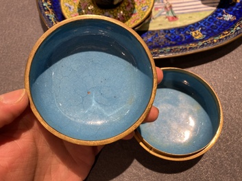 An extensive collection of Chinese Canton enamel bowls and dishes, Qianlong and later