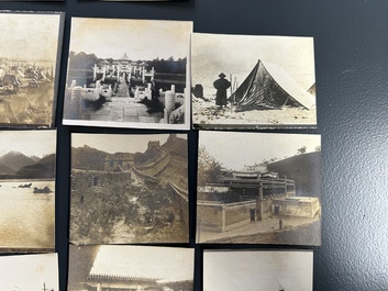 40 vierkante foto's gemaakt tijdens de eerste Belgische expeditie in Tibet, ca. 1908