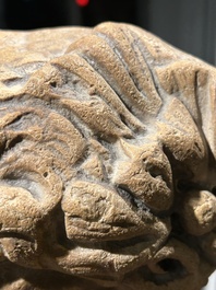 T&ecirc;te de fontaine en marbre sculpt&eacute; en forme de t&ecirc;te de Pan, Italie, probablement 2&egrave;me/3&egrave;me avant J.C.