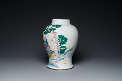 A Chinese famille rose 'Sanxing' vase, Yongzheng