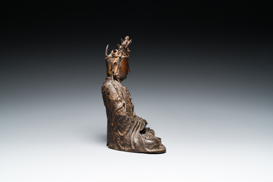 A Chinese gilt bronze Buddha, Ming