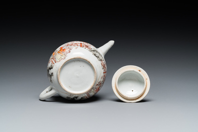 A fine Chinese famille rose teapot and cover, Yongzheng