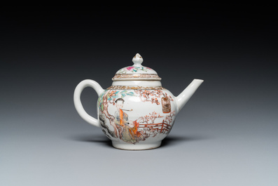 A fine Chinese famille rose teapot and cover, Yongzheng